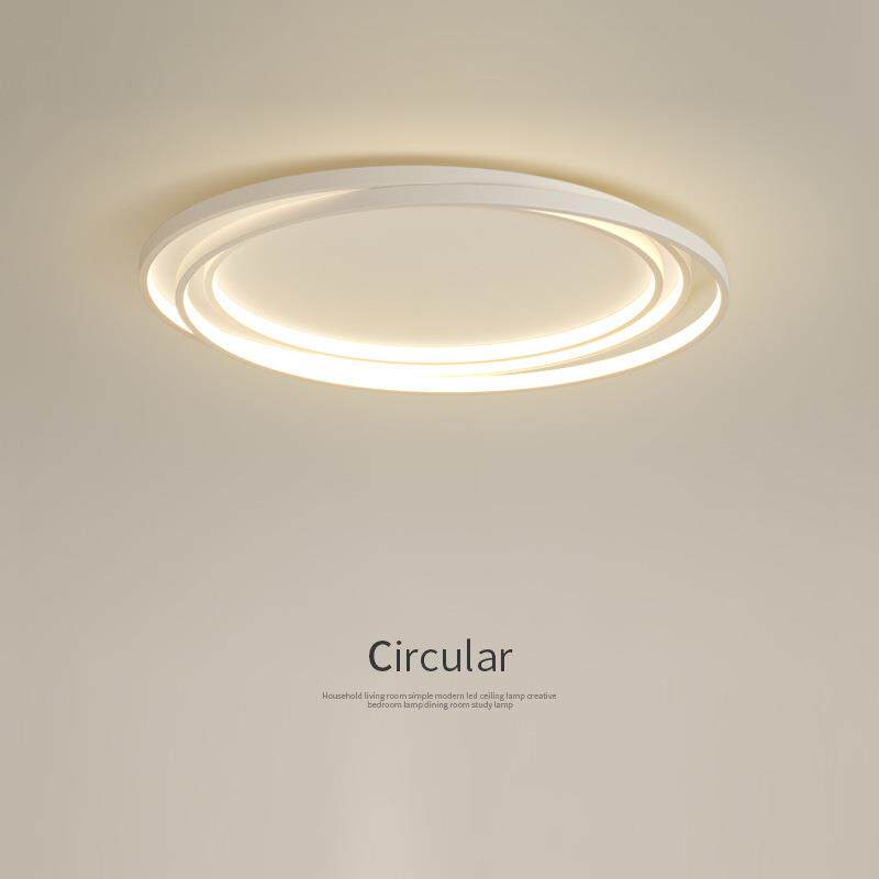 创意卧室灯简约现代led吸顶灯极简小客厅灯圆形餐厅灯书房房间灯