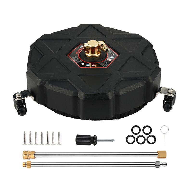 工厂直销高压地面水扫帚13/16寸洗地盘配加长杆1/4快插路面清洁