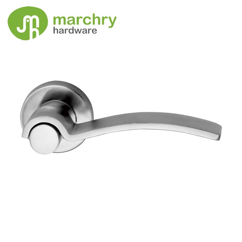 304不锈钢精铸实心门把手砂光镜光门执手分体门拉手生产