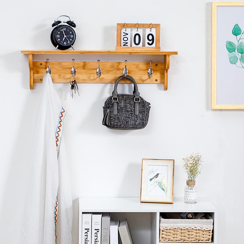 【折扣价】家居实木衣架玄关衣帽架酒店墙壁置物架家用楠竹衣帽架