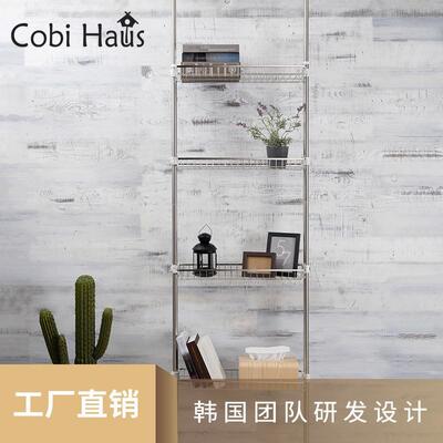 DEHUB浴室储物架客厅厨房不锈钢多层收纳架多功能顶天立地置物架