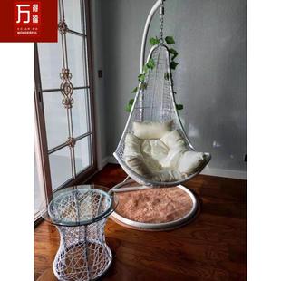 户外室内吊椅摇椅阳台家用懒人户外摇篮秋千藤编椅卧室吊篮室外