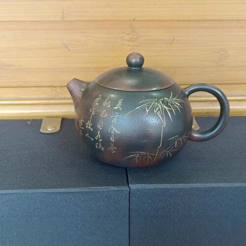 西施壶坭兴陶茶壶纯手工制作家用茶具精品紫砂壶240cc