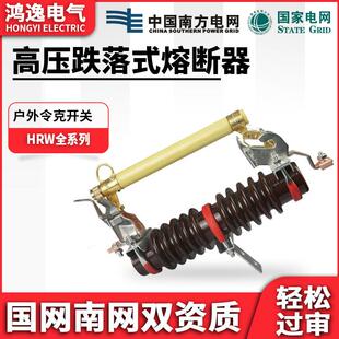 鸿逸高压跌落式熔断器RW11-10F/100/200熔断器带令克保险户外10kv