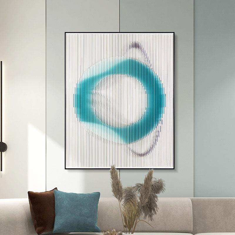 亚克力插片实物画现代简约立体卧室装饰画轻奢客厅玄关样板房挂画