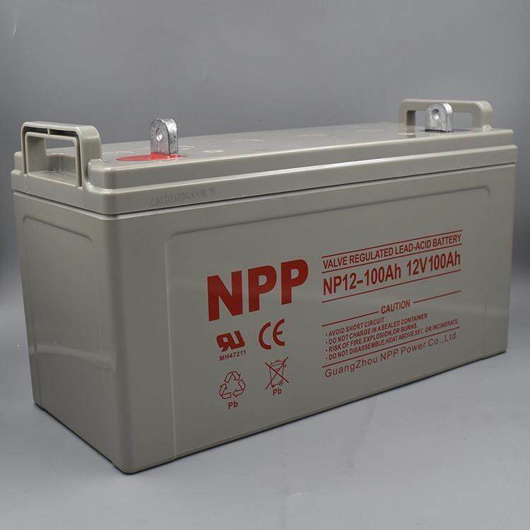 NPP耐普蓄电池NPG12-100(12V100AH)胶体免维护太阳能路灯蓄电池