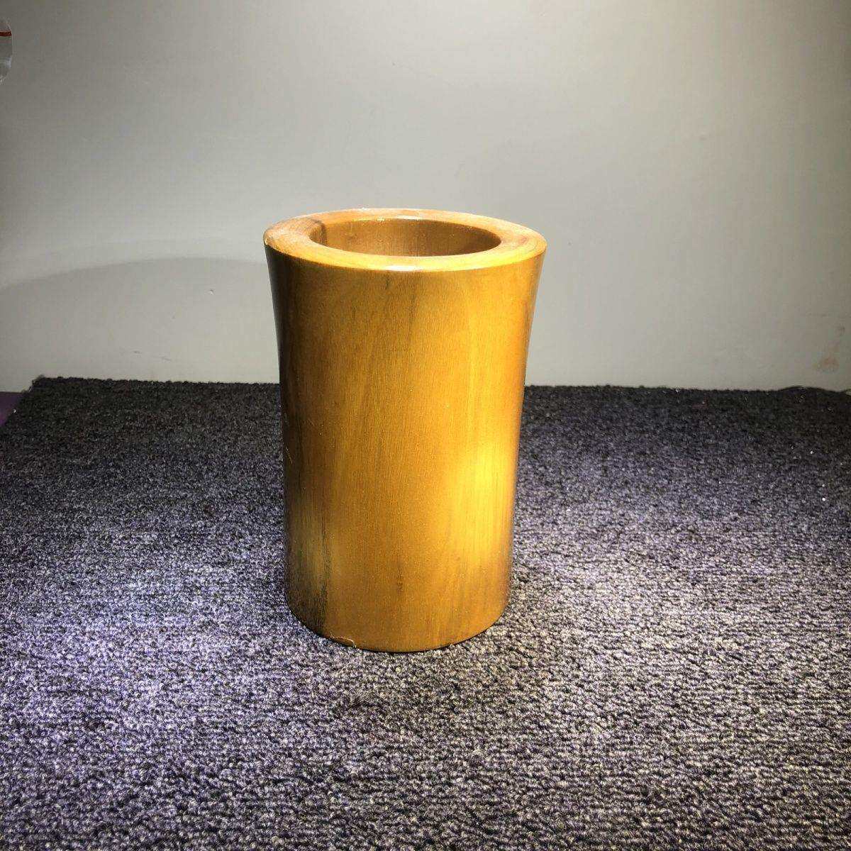 精品小叶金丝楠一木掏空文房四宝笔筒书房陈列手工车制作