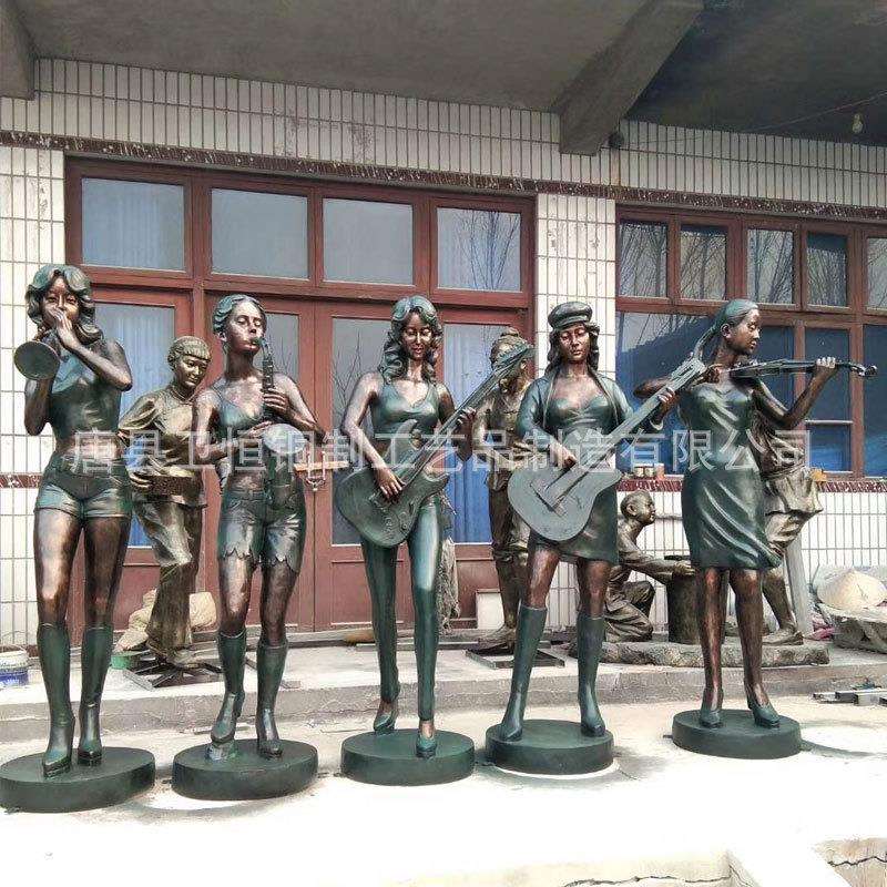 大型铸铜西方音乐人物雕塑公园摆件四季女神人物工艺品西方士兵