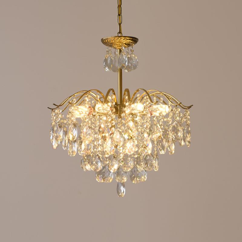 【折扣价】浪漫水晶客厅吊灯法式美式复古卧室餐厅客厅衣帽间灯简