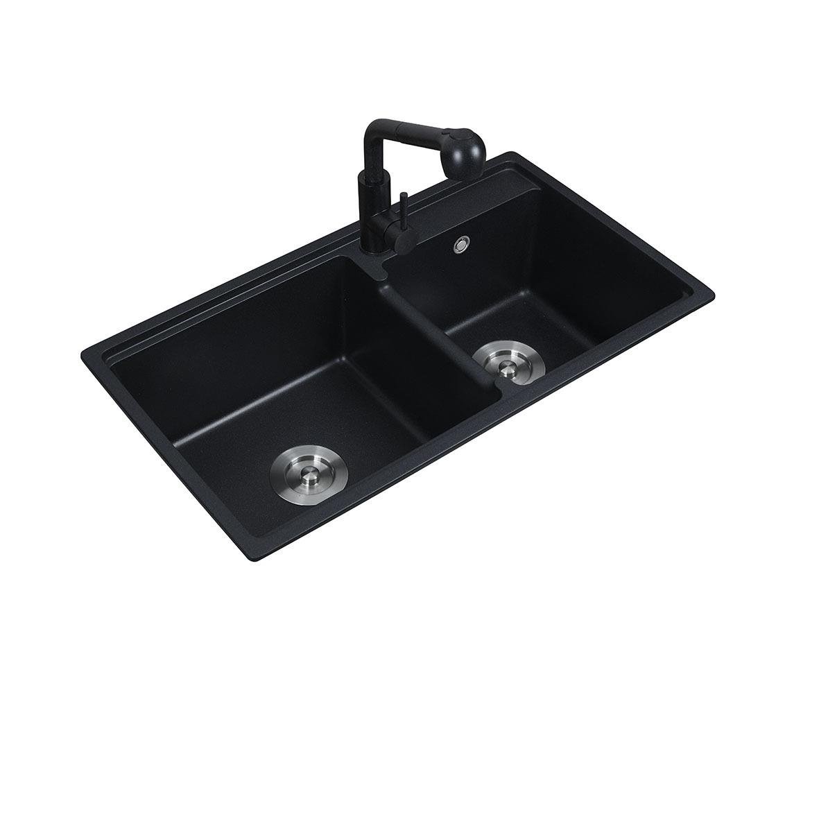 【折扣价】网红款水槽sink水槽厨房石英石花岗岩台下台上双槽美观