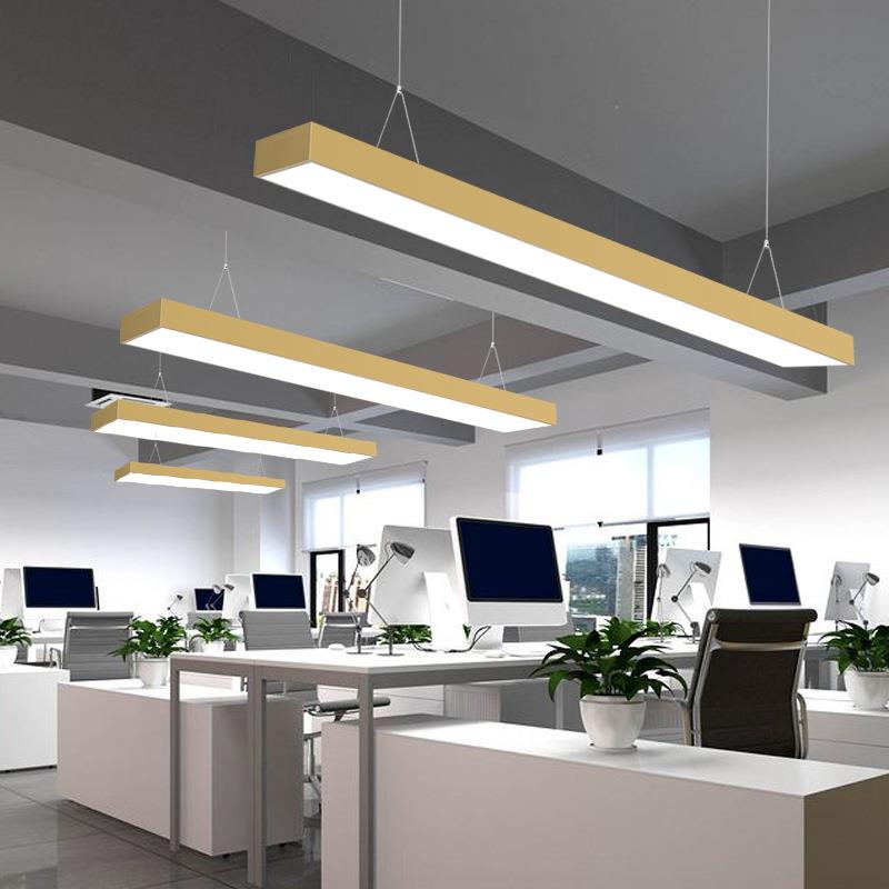 【折扣价】led长条灯办公室圆角吊灯造型灯长方形吊线灯理发店超