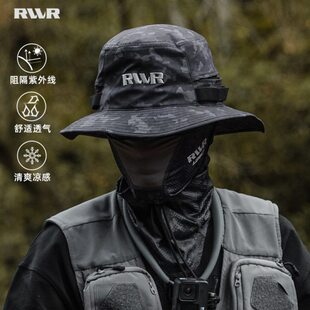 24新款RVVR渔夫帽户外防晒遮阳路亚钓鱼帽子垂钓男速干透气男士帽