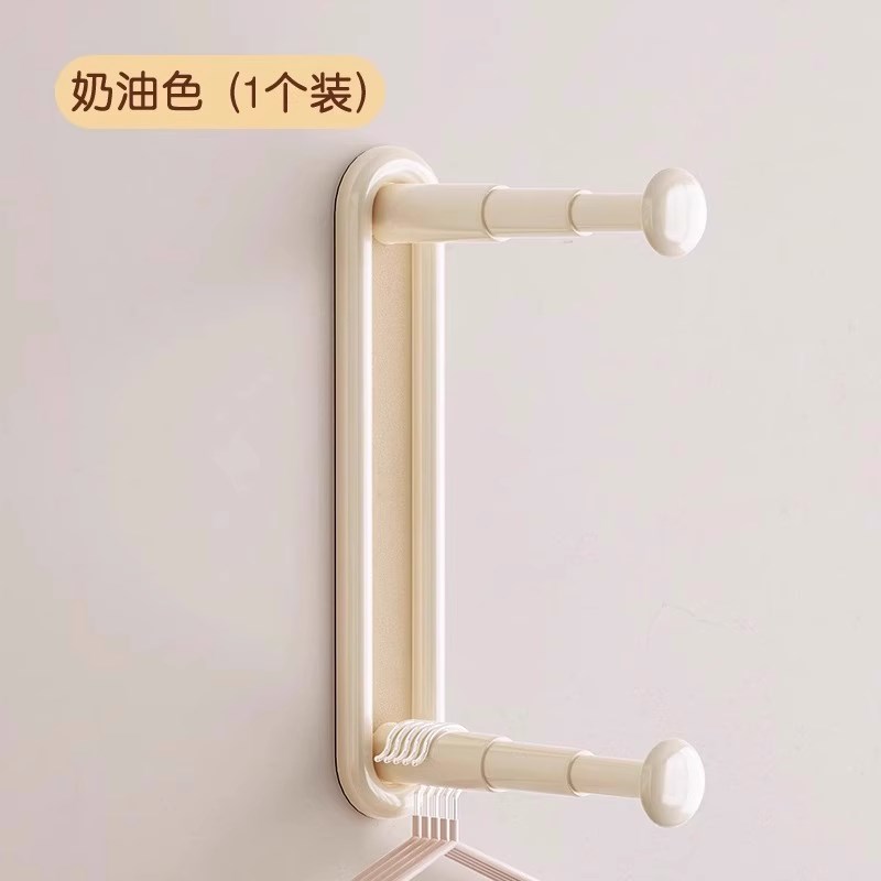 衣架收纳架免打孔阳台壁挂多功能整理架J家用晾衣架卧室收纳挂架