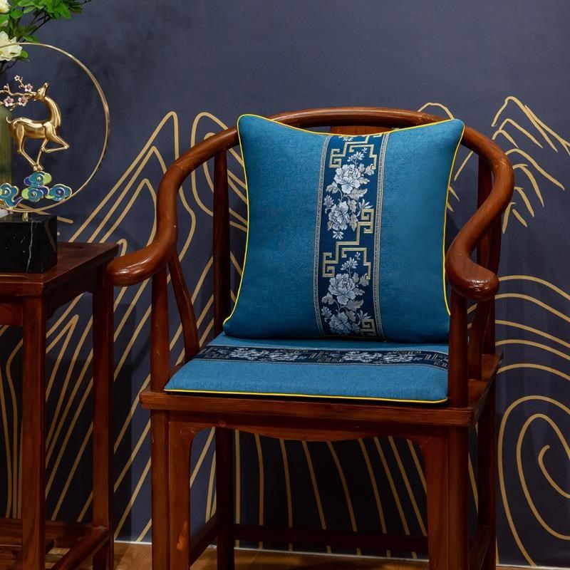 2023新款中式抱枕靠E垫沙发靠背青花瓷抱枕