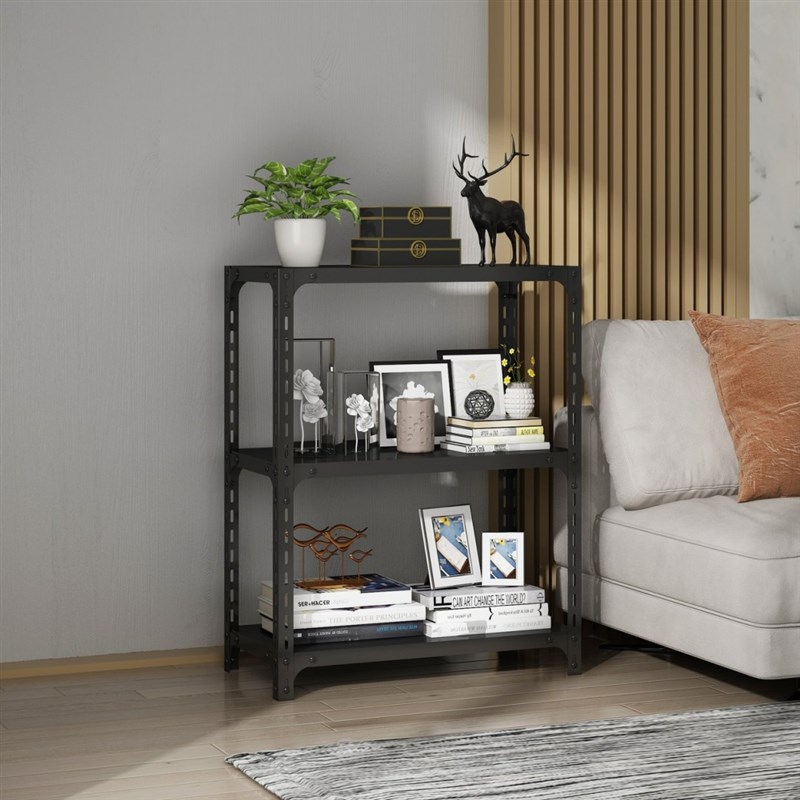 角钢家用货架置物架多层落地厨房储物架子阳台库房V仓库超市展示