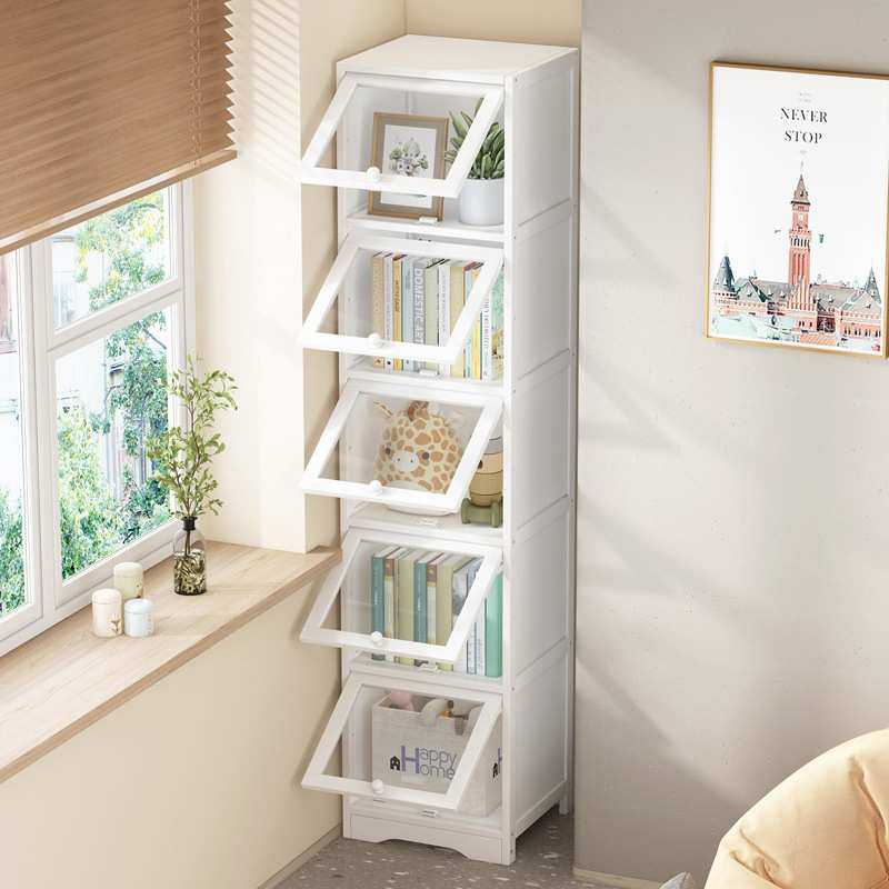 家用展示书架防尘书柜带门夹缝柜收纳落地小型窄缝储物实木置物架,模玩/动漫/周边/娃圈三坑/桌游,模型制作工具/辅料耗材,淘宝优惠券,粉丝福利购,淘宝优惠卷