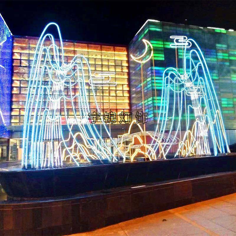 2D图案造型灯 动漫棒棒糖户外造型灯亮化工程公司