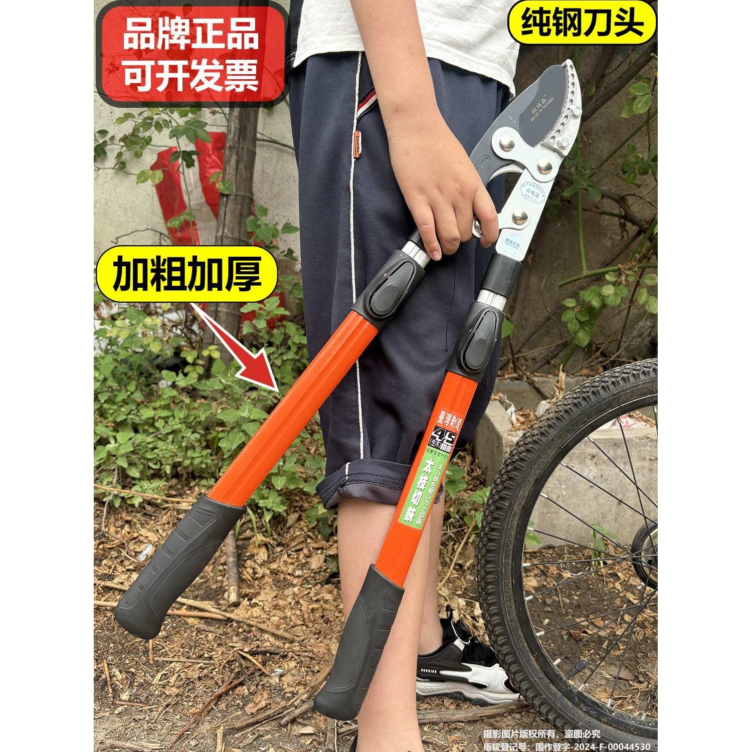 修剪树枝剪园艺粗枝果树园林大力竹子专用电花树枝伸缩动剪刀钳子