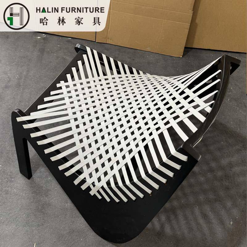 户外沙发创意编绳庭院艺术酒店景区露天座椅设计师简约休闲躺椅