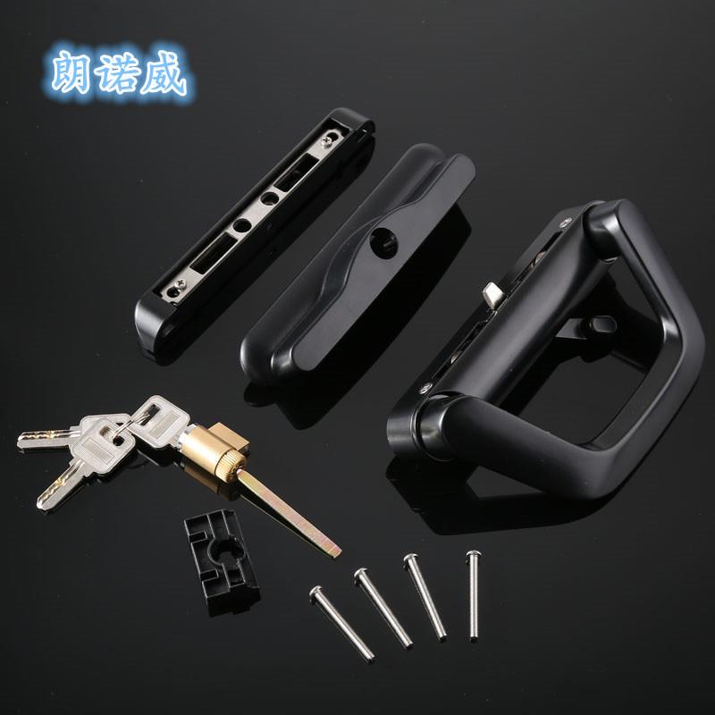 推拉门配件单开钥匙推拉门锁阳台移门入户对接锁实心无接缝执手