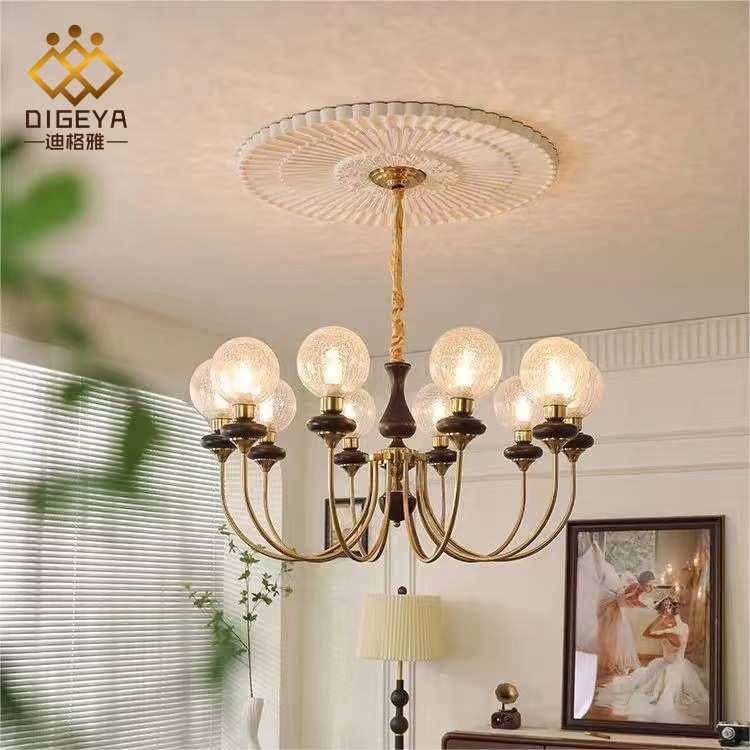 法式客厅吊灯浪漫中古风大厅主灯设计师款餐厅卧室复古美式灯具