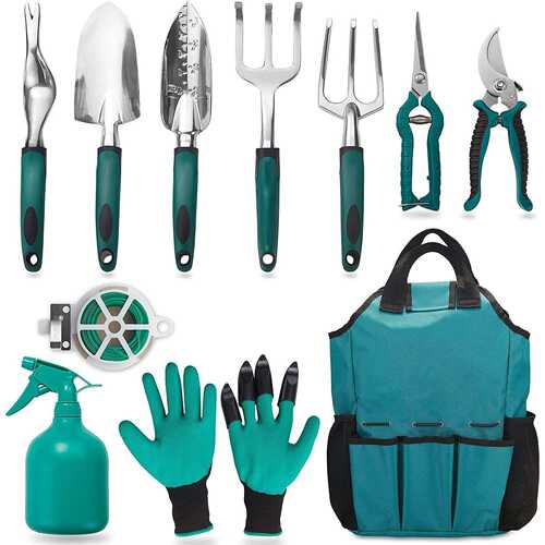 厂家直销新款园艺种植工具套装 Garden Tool Set 11 Piece亚马逊