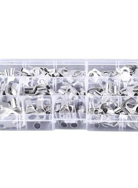 跨境 130pcs盒装 铜鼻子冷压窥口接线端子铜线耳电缆压接端子