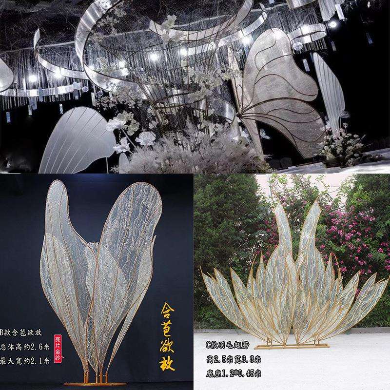 婚庆道具蝶舞铁艺蝴蝶翅膀蝶恋花道具拱门路引婚庆用品
