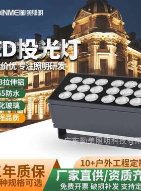 LED投光灯60W90W108W窄光束户外投射灯建筑外墙防水景观照树灯RGB