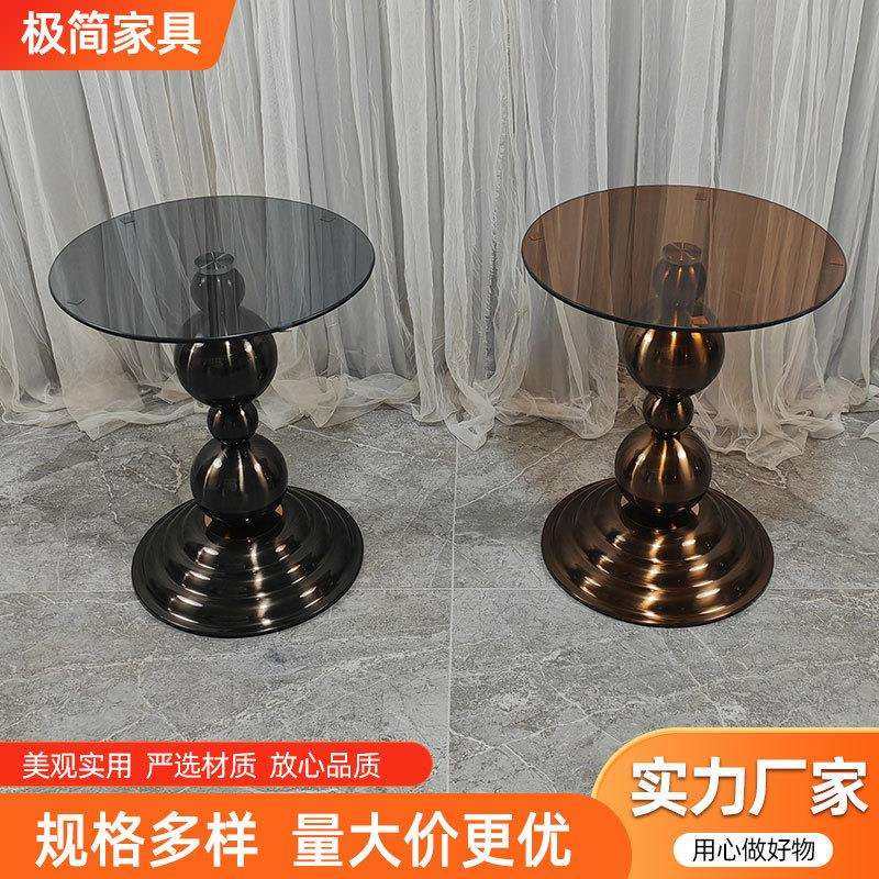 现代简约圆形玻璃茶几角几卧室床头小圆桌轻奢风家用客厅角几,农机/农具/农膜,其它农用工具,淘宝优惠券,粉丝福利购,淘宝优惠卷