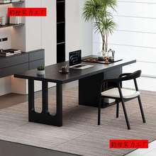 现代简约全实木茶桌椅组合办公电脑桌带茶台一体式2025新款感