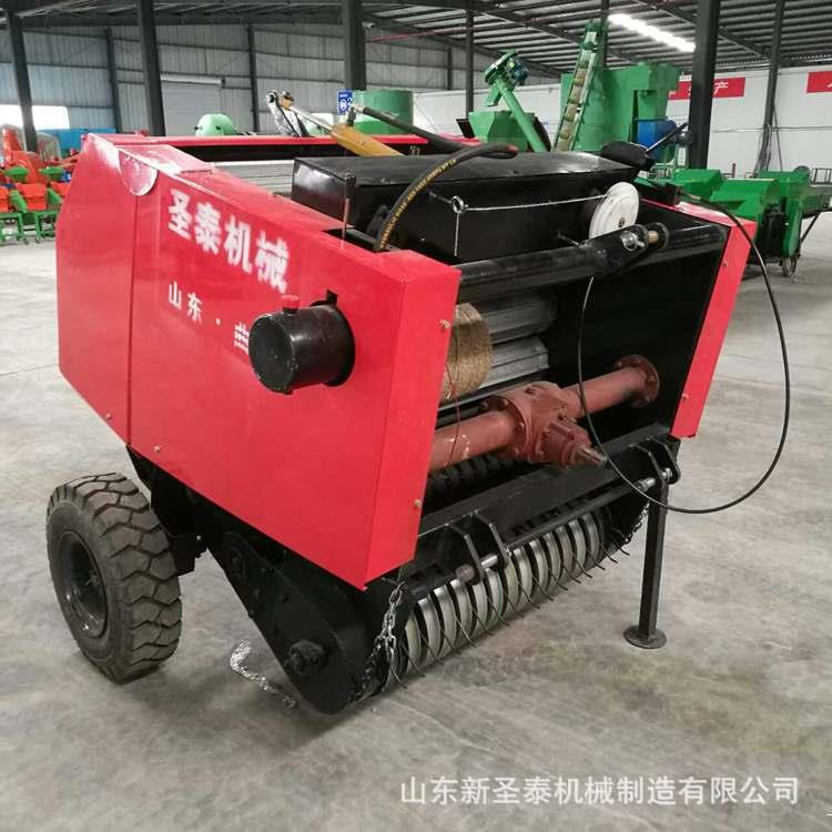 秸秆自动捡拾打捆机机械小四轮拖拉机牵引式秸秆打捆机