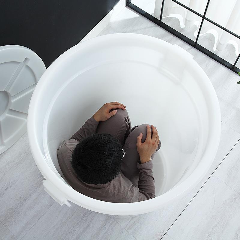 加厚大号665*810mm塑料水桶带盖食品级储水桶圆桶家用特大容量桶