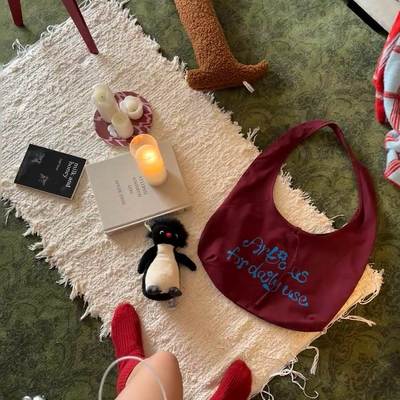 ins博主fever推荐款葡萄牙手工制作自然风棉线编织流苏地毯脚垫