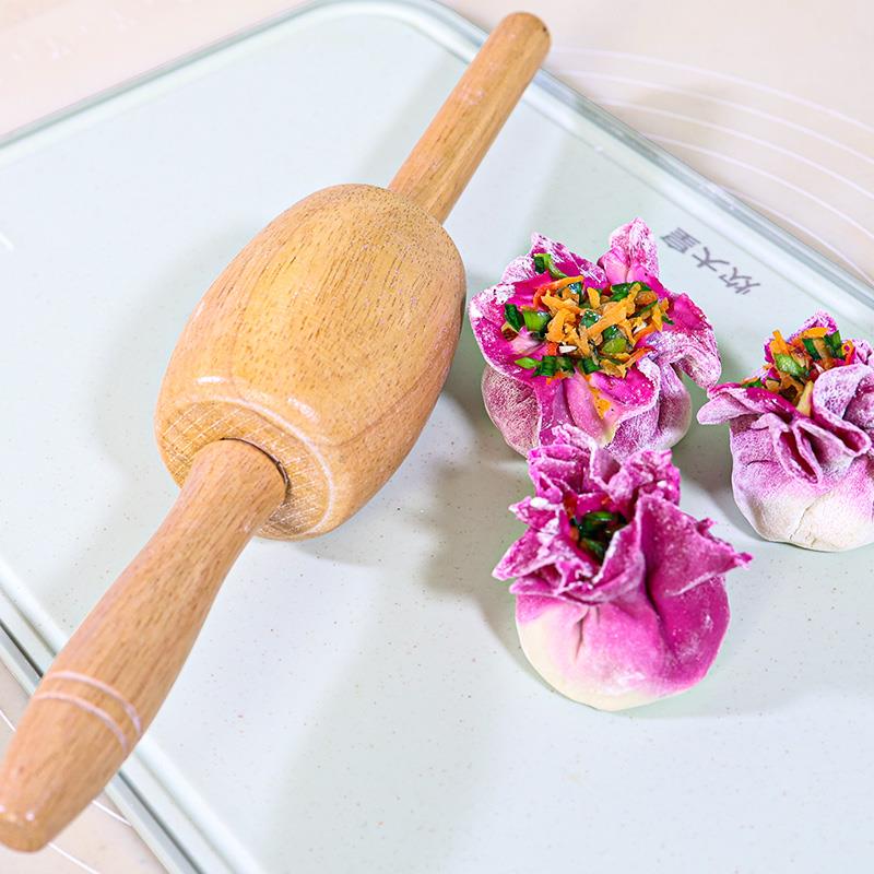 擀烧麦皮擀面杖专用老式烧卖皮压花边神器肖米走锤稍麦稍梅皮工具