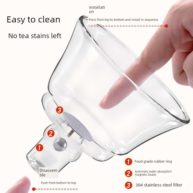玻璃茶过滤器公平杯专用茶过滤器耐热茶泄漏茶分离器过滤器茶分离