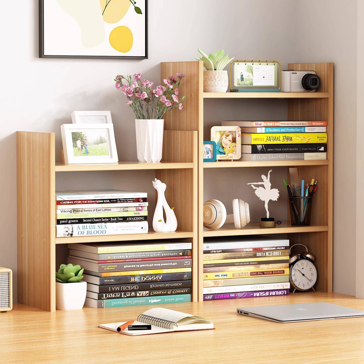 桌上书架桌面置物架办公桌收纳层架宿舍书桌学习桌多层小层架分层