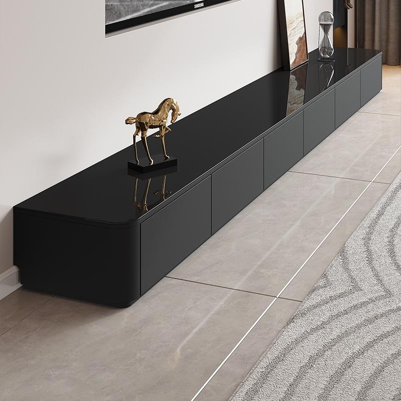 电视柜茶几组合客厅新款收纳储物柜一体钢化玻璃落地实木电视机柜