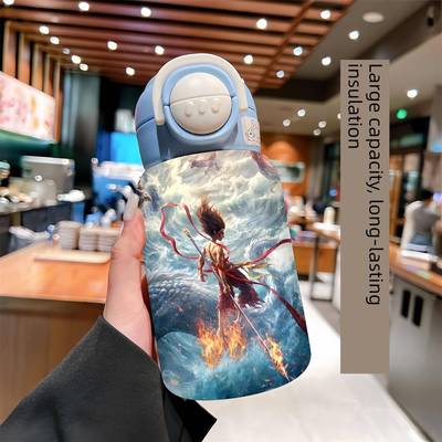 哪咤儿童316不锈钢保温杯大容量上学专用水壶男孩防摔食品级水杯