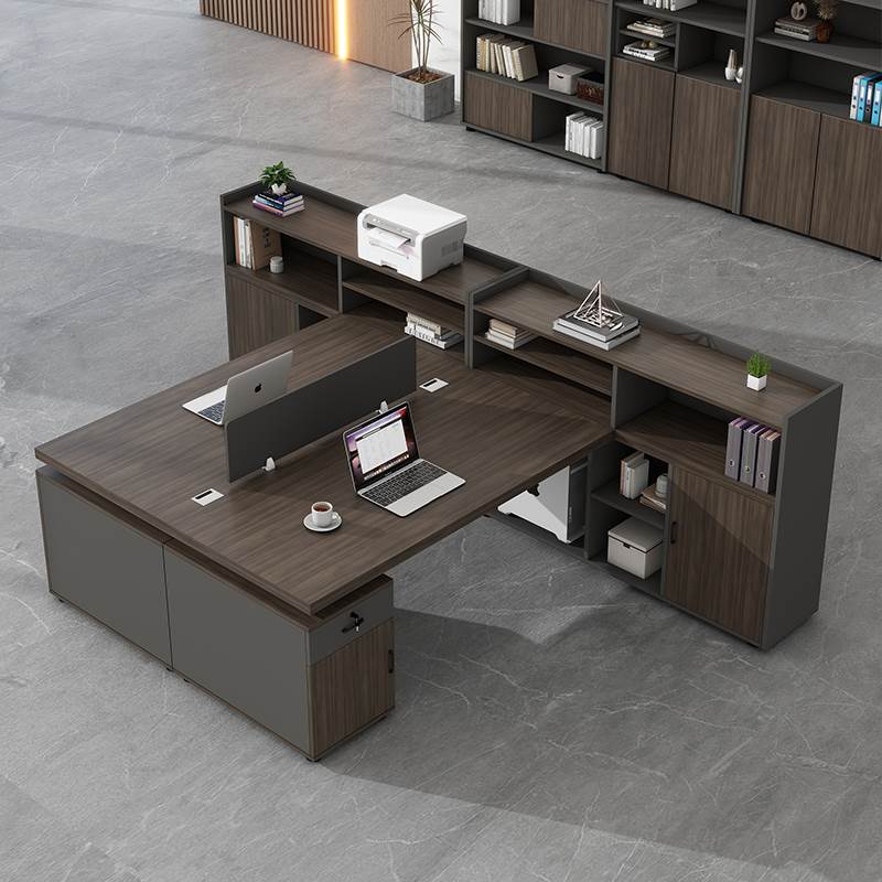 职员办公桌2人位员工桌多人简约现代办公室主管财务办公桌椅组合