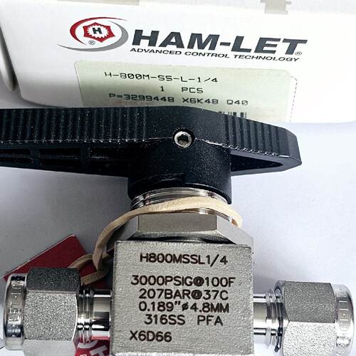 议价HAM-LET哈姆雷特H800MSSL1/4卡套球阀 尺寸1/4 安装形式直通