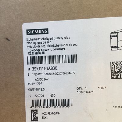 议价西门子安全继电器3SK1111-1AB30 3SK11111AB30 AC/DC 24V现货
