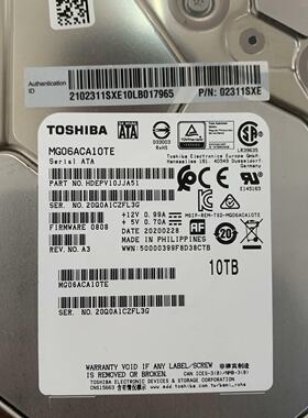 02311SXE MG06ACA10TE 东芝10TB 3.议价