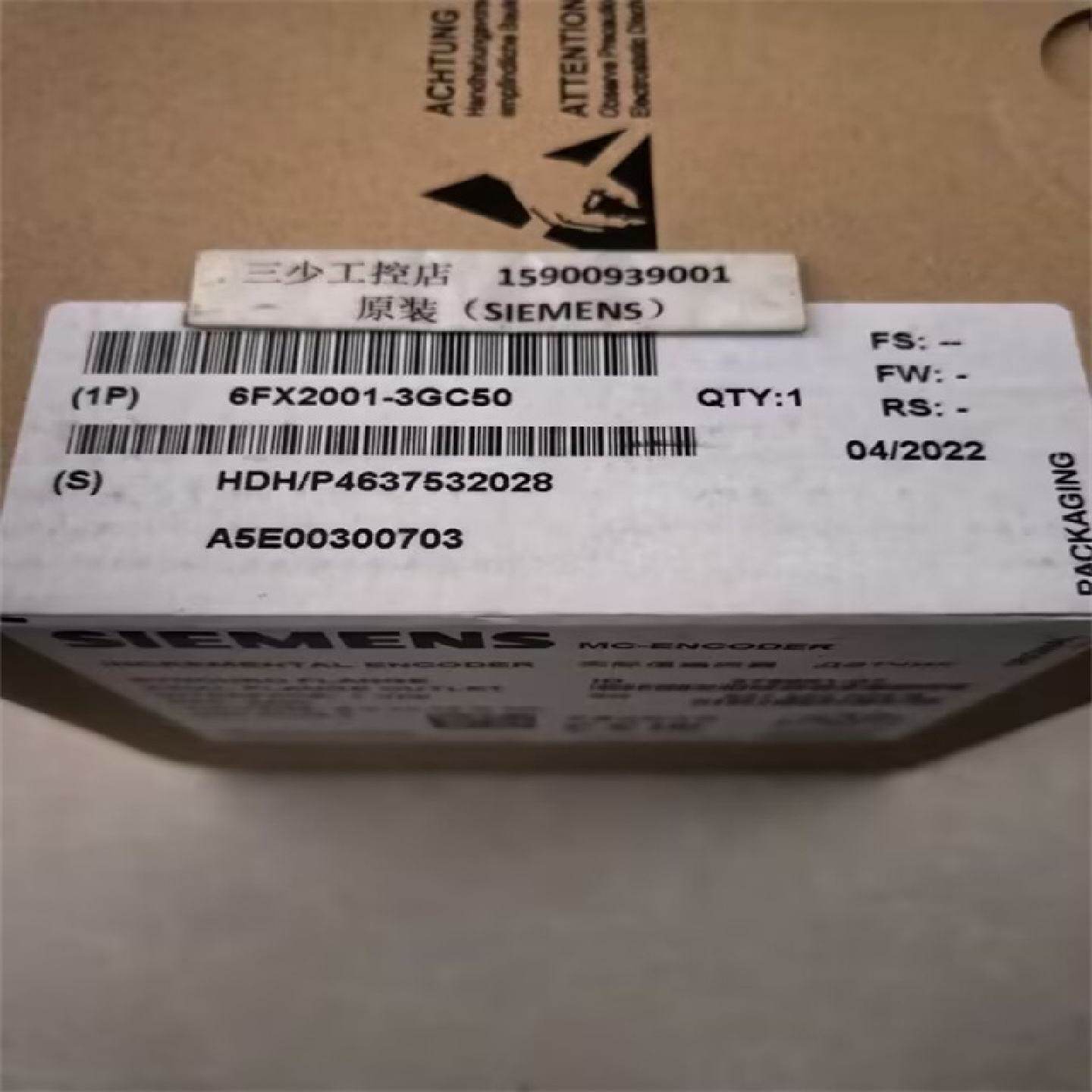 议价西门子6FX2001-2CF00 /6FX2001-3GC50增量编码器带1V正弦2500