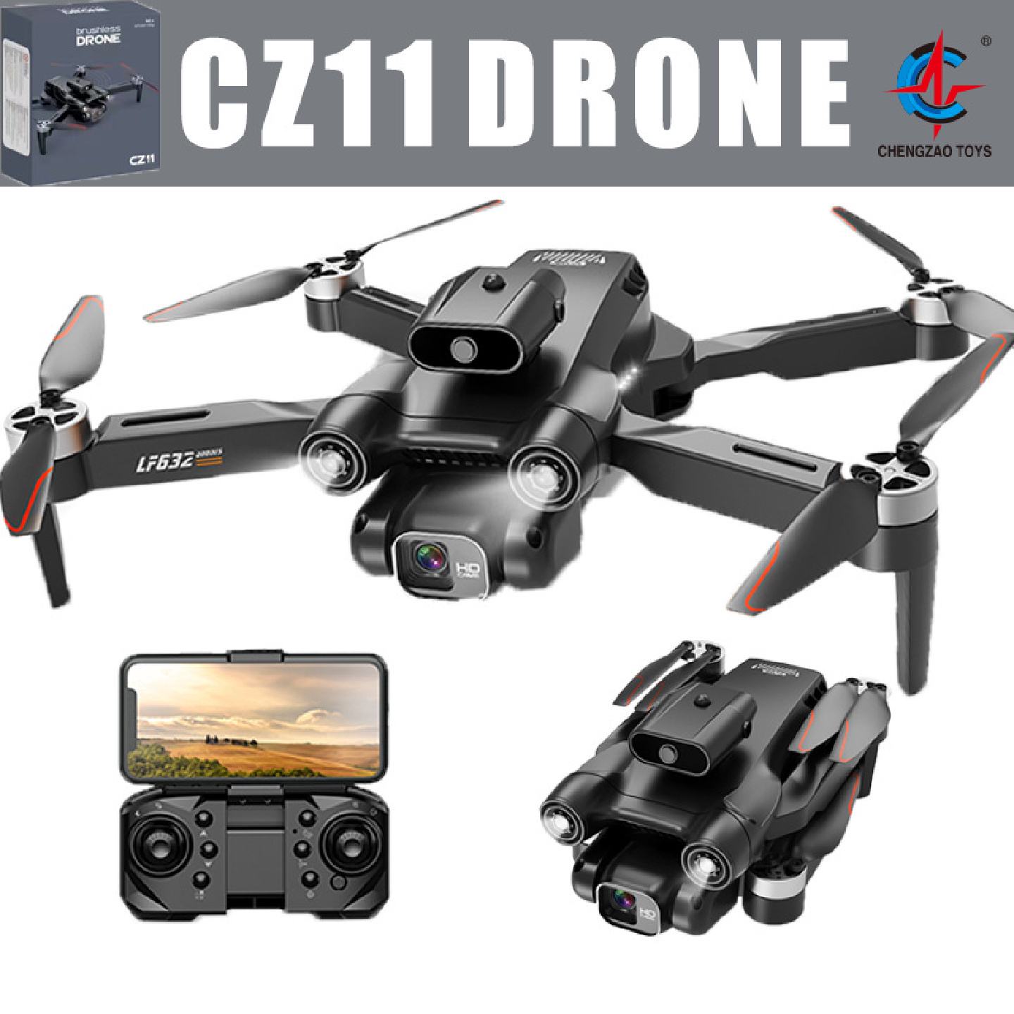 CZ11航拍无人机8k长续航四轴飞行器遥控飞机外贸玩具批发FPV航模