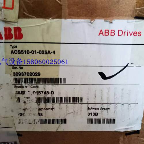 议价现货实价ACS510-01-025A-4全新正品ABB ACS510 11KW变频器380