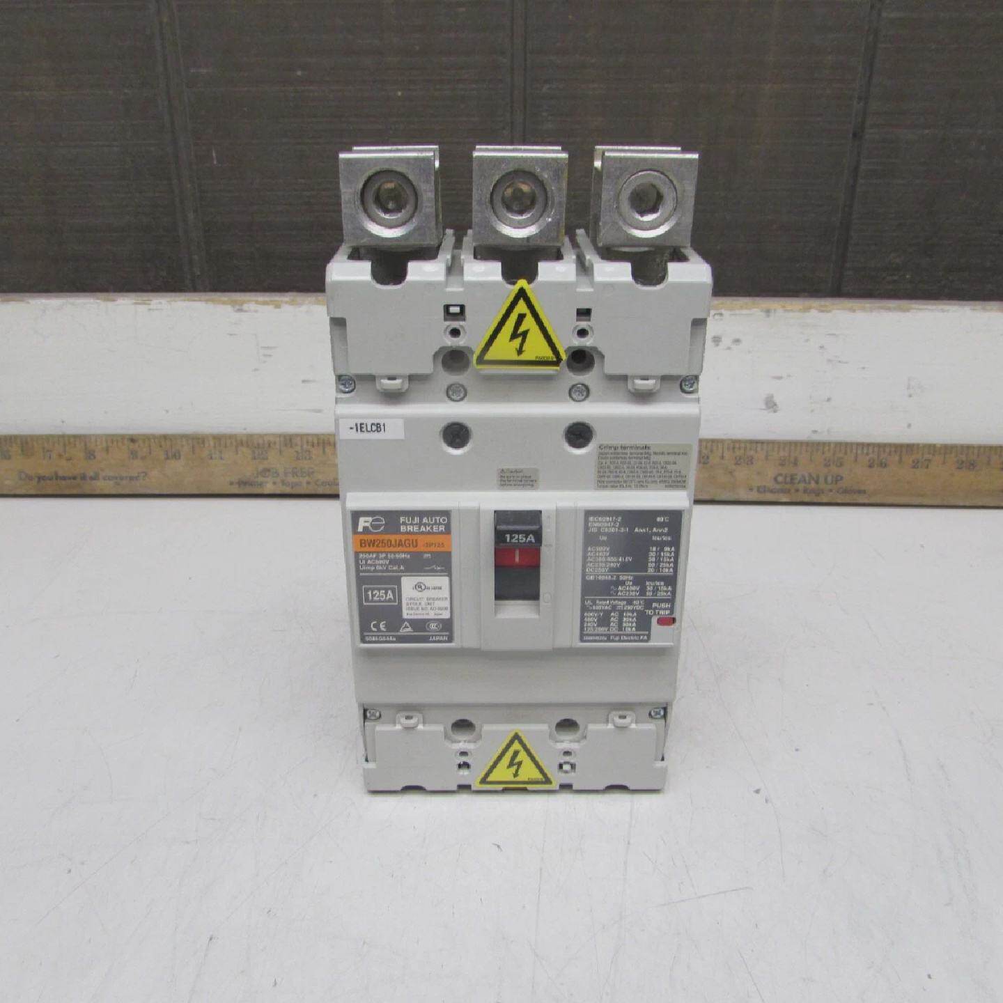 FUJI BW250JAGU3P125  CIRCUIT BREAKER  3P125A690V GOOD TAKEOU