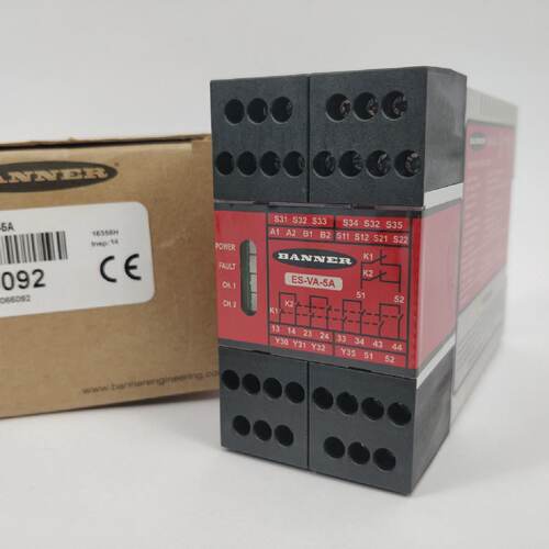 Banner ESVA5A Safety Relay Module for EStopRope PullInterloc