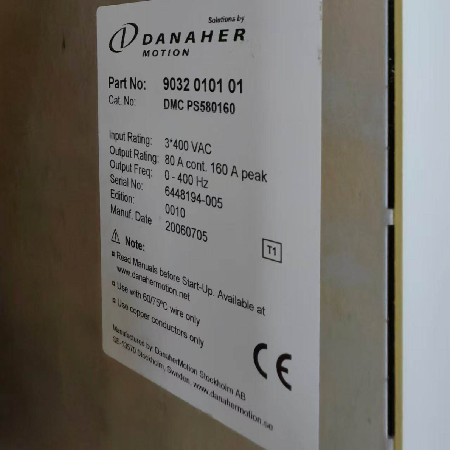 议价DANAHER丹纳赫驱动电源DMC PS580160 原装现货议价