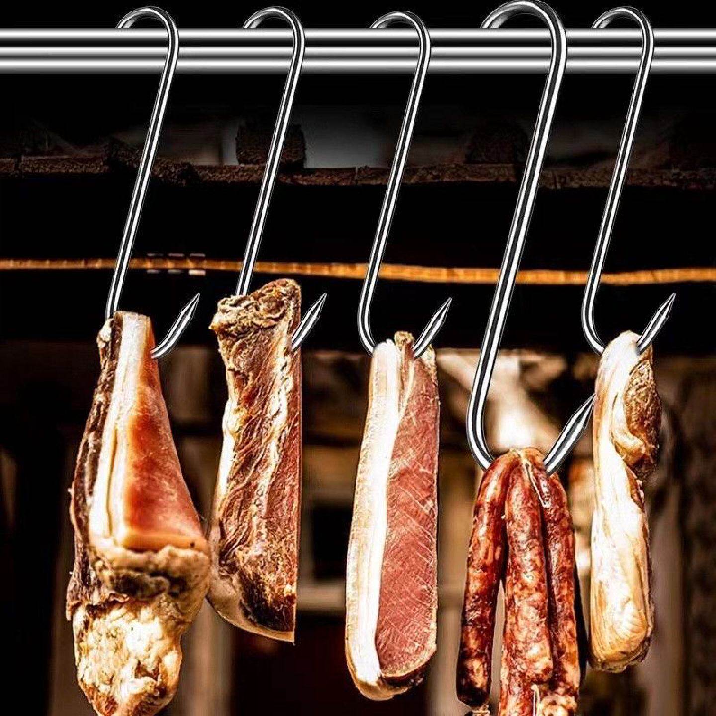 304不锈钢挂钩白条8厘钩子腊肉加粗家用牛肉6厘烤鸭猪肉特大号